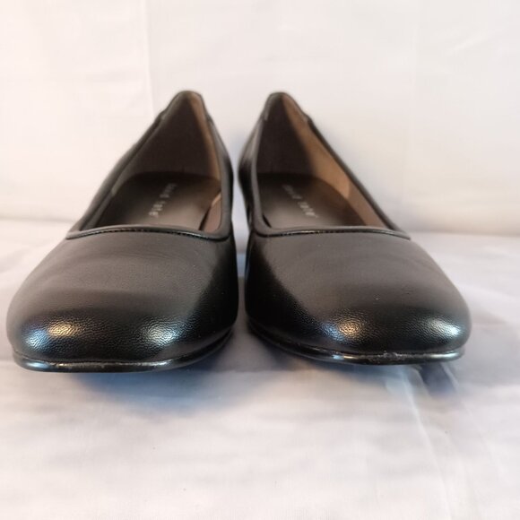 David Tate Supreme Black Nappa Leather Comfort Pump Low Heel Shoes 10W - Picture 2 of 12